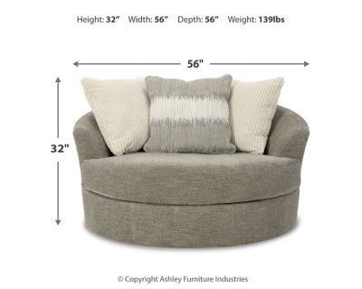 Creswell Oversized Swivel Accent Chair