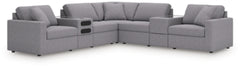 Modmax 7-Piece Balanced Sectional with Audio and Storage Consoles