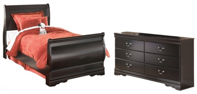 Huey Vineyard Twin Sleight Bed and Dresser