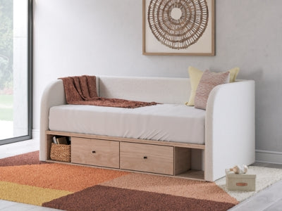 Shapella Full Upholstered Day Bed with Storage