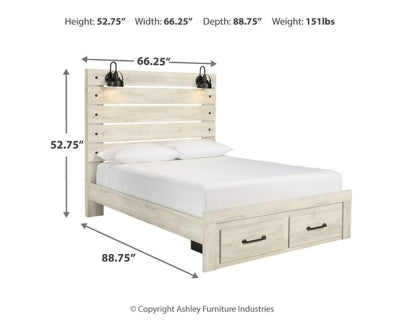 Cambeck Queen Panel Bed with 2 Storage Drawers