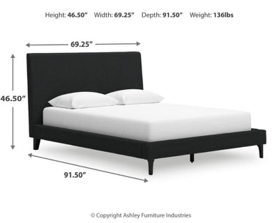 Cadmori Queen Upholstered Bed with Roll Slats