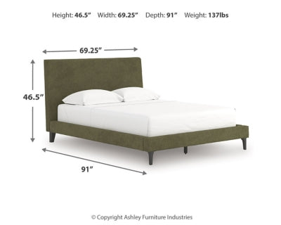Zadilyn Queen Upholstered Bed with Roll Slats