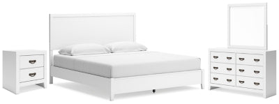 Binterglen King Panel Bed, Dresser, Mirror and Nightstand