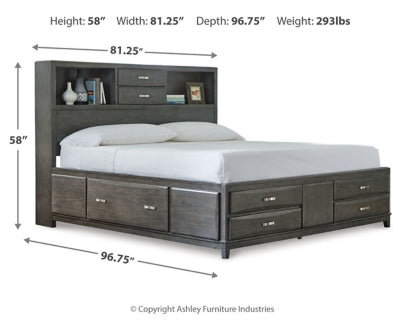 Caitbrook California King Storage Bed with 8 Drawers