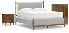 Lyncott King Upholstered Bed, Chest and Nightstand