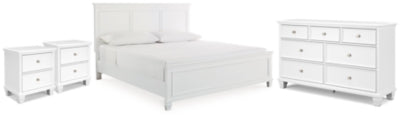 Fortman King Panel Bed, Dresser and 2 Nightstands