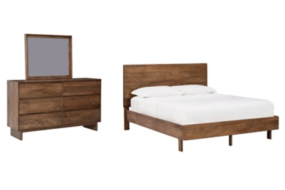 Isanti King Panel Bed, Dresser and Mirror