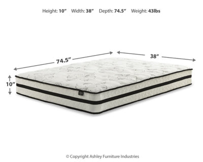 Chime 10 Inch Hybrid Twin Mattress in a Box