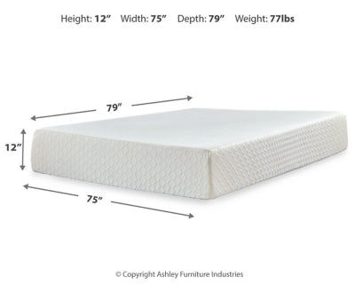 Chime 12 Inch Memory Foam King Mattress in a Box