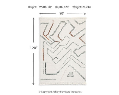 Cadeworth 7'6" x 11'1" Washable Rug