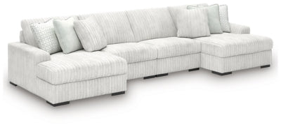Stupendous 4-Piece Sectional with Double Chaise