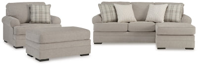 Arbhor Knoll Sofa Chaise, Oversized Chair and Ottoman