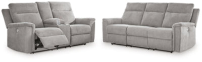 Barnsana Power Reclining Sofa and Loveseat