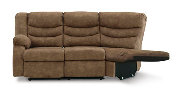 Partymate Left-Arm Facing Reclining Loveseat with Half Wedge