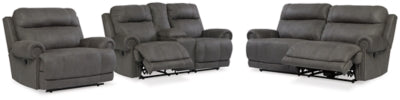 Austere Reclining Sofa, Loveseat and Recliner