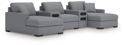Omaha by Ashley 5-Piece Sectional with Audio System and Chaise