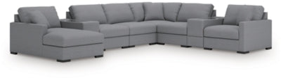 Omaha by Ashley 8-Piece Sectional with Chaise and Storage Consoles