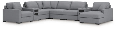Omaha by Ashley 8-Piece Sectional with Audio System and Chaise