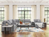 Omaha by Ashley 8-Piece Sectional with Audio System and Chaise