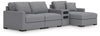 Omaha by Ashley 4-Piece Sectional with Chaise and Audio Console