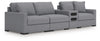 Omaha by Ashley 4-Piece Sectional with Audio Console