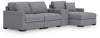 Omaha by Ashley 4-Piece Sectional with Chaise and Storage Console