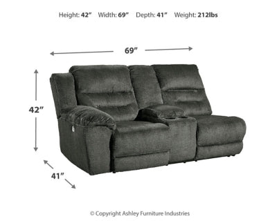 Nettington Left-Arm Facing Power Reclining Loveseat with Console