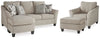 Abney Sofa Chaise, Chair, and Ottoman