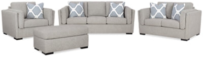 Evansley Sofa, Loveseat, Oversized Chair and Ottoman