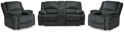 Draycoll Reclining Loveseat and 2 Recliners