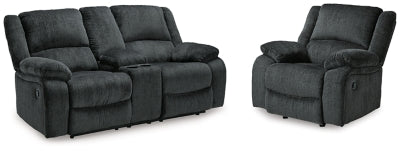 Draycoll Reclining Loveseat with Console and Recliner