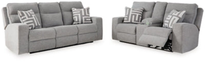 Biscoe Power Reclining Sofa and Loveseat