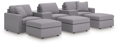 Modmax 5-Piece Sectional and 3 Ottomans
