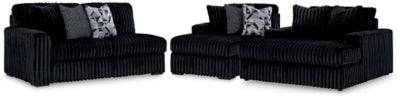 Midnight-Madness 2-Piece Sectional and Oversized Chaise