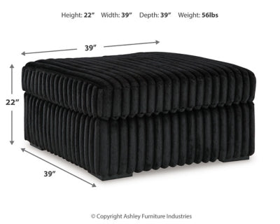 Midnight-Madness Oversized Accent Ottoman