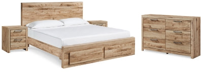 Hyanna Queen Storage Bed, Dresser and 2 Nightstands