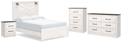 Gerridan Queen Panel Bed, Dresser, Chest and Nightstand