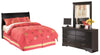 Huey Vineyard Full Sleigh Headboard, Dresser and Mirror