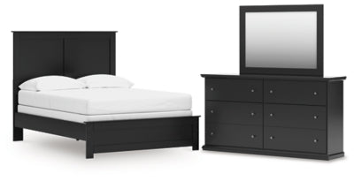 Maribel Full Panel Bed, Dresser and Mirror
