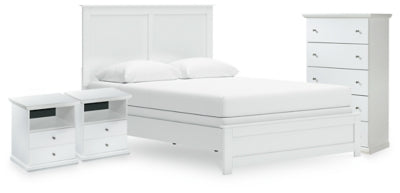 Bostwick Shoals Queen Panel Bed, Chest and 2 Nightstands