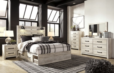 Cambeck Queen Panel Storage Bed, Dresser, Mirror, Chest and 2 Nightstands