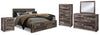 Derekson King Panel Storage Bed, Dresser, Mirror, Chest and Nightstand