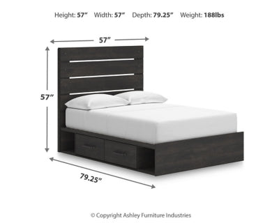 Delmorta Full Panel Storage Bed