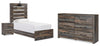 Drystan Twin Panel Bed with Storage, Dresser and Nightstand