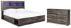 Drystan King Bookcase Storage Bed and Dresser