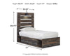 Drystan Twin Panel Bed with 2 Storage Drawers