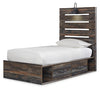 Drystan Twin Panel Bed with 4 Storage Drawers