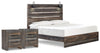 Drystan King Panel Bed and 2 Nightstands