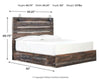 Drystan King Panel Bed with 2 Storage Drawers